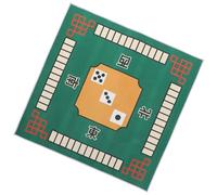 GLSTOY Tapis de Mahjong Carré Antidérapant 780 X 780 Mm Vert en Polyester, Nappe Silencieuse et Isolante pour Jeux de Société, Poker et Dominos, Accessoire pour Salle de Jeux et Bureau