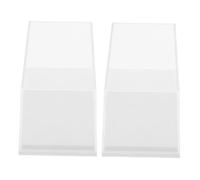 GLSTOY Vitrine Acrylique Transparente pour Voitures Miniatures 1:64, Petite Boîte avec Couvercle, Protection Antipoussière, Présentoir pour Collectionneurs, Rangement Sécurisé, Lot De 2
