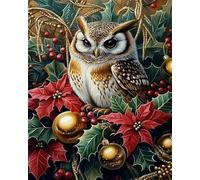 GLTEYACO 5D Diamant Peinture pour Adulte Hibou DIY Art du Diamant Complet Kits Diamant Painting Kit, Débutants Maison Décoration 40x50 cm