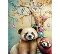 GLTEYACO 5D Diamant Peinture pour Adulte Ours en dessin animé DIY Art du Diamant Complet Kits Diamant Painting Kit, Débutants Maison Décoration 40x50 cm