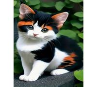 GLTEYACO Kit de broderie au point de croix pré-imprimé Chaton animal 11CT Complet Adulte Debutant Estampillé Canevas Broderie Point de Croix Kits-40x50 cm