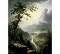 GLTEYACO Kit de broderie au point de croix pré-imprimé Magnifique paysage 11CT Complet Adulte Debutant Estampillé Canevas Broderie Point de Croix Kits-40x50 cm