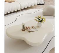 GLTZEN Table Basse en Forme De Nuage en Bois Massif, Table Basse De Dessin Animé Table Basse D'intérieur Crème Blanc Dessin Animé Style Mignon Table Centrale Moderne pour Chambre Salon Meubles Beig