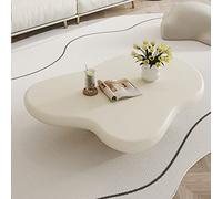 GLTZEN Table Basse en Forme De Nuage en Bois Massif, Table Basse De Dessin Animé Table Basse D'intérieur Crème Blanc Dessin Animé Style Mignon Table Centrale Moderne pour Chambre Salon Meubles Beig