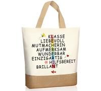 GluckGeschenk Sac en coton pour enseignant, cadeau d'adieu pour enseignant, cadeau d'adieu, cadeau pour l'école primaire, l'obtention d'un diplôme