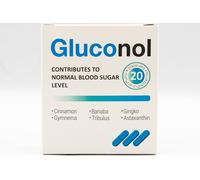 Gluconol 20 gélules | Complément alimentaire | Cannelle, Gymnema, Banaba, Tribulus, Gingko