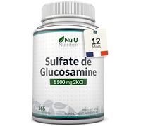 Glucosamine 1500 mg 2KCl - 365 Comprimés pour 1 An - Haute Puissance - Complément Alimentaire de Nu U Nutrition