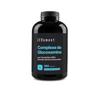 Glucosamine avec Chondroïtine, MSM, Boswellia, Bambou et Quercétine | 365 Gélules | Contre Douleurs Articulaires | Non-GMO, GMP, Sans Additifs, Sans Gluten | Zenement