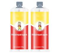 Glue A-B Multi-Usage - 2 Bocages Forte Adhésion Métal, Acier, Aluminium et Artisanat - Agent de Réparation Étanche