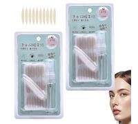 Glue-Free Invisible Double Eyelid Sticker,Eye Lid Tape For Hooded,Waterproof Invisible Double Eyelid Tape Fiber Lace Eyelid Lifter Strips for Natural Makeup (Crescent Shape(S)-2PCS, Same style)