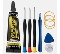 Glue Phone - Colle pour réparation et travail de précision - Parfait pour les téléphone, smartphone, tablette, bijoux, livre, cuir et chaussure (25ml Noir, 1 Tube + Tournvevis)