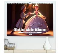 Glücklich wie im Märchen (hochwertiger Premium Wandkalender 2026 DIN A2 quer), Kunstdruck in Hochglanz: Warum soll das Happy End immer am Schluss sein?