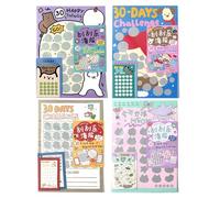 Glücksherausforderung Poster à gratter - X Motivational Achievements Challenge Checkliste 30 jours | Poster de liste de décoration pour chambre à coucher, salon | To Do Bucket Liste à gratter Liste à