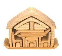 Glückskäfer maison en bois avec meubles 22 cm brut 16 pièces Ivoire G