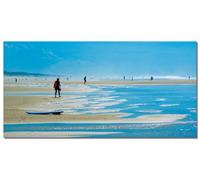 Glücksvilla Impression d'art sur la plage de Biscarosse 9 (image en verre acrylique de 5 mm, 120 x 60 cm) en Allemagne - Impression d'art paysage - France, peuple bordeaux, mer Aquitaine