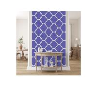 Glücksvilla - Papier peint design autocollant (120 x 300 cm l x H) - Différentes dimensions - Décoration murale moderne - Motif 21 Maroc - Couleur 29 violet - abstrait géométrique oriental