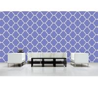 Glücksvilla - Papier peint design autocollant (480 x 250 cm l x H) - Différentes dimensions - Décoration murale moderne - Motif 21 Maroc - Couleur 28 violet clair - abstrait géométrique oriental