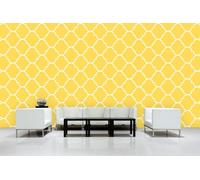 Glücksvilla - Papier peint design autocollant (480 x 250 cm l x H) - Différentes dimensions - Papier peint intissé XXL décoration murale moderne - Motif 21 Maroc - Couleur 01 banane - Abstrait