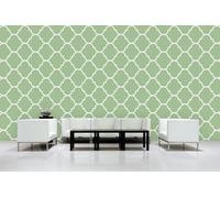 Glücksvilla - Papier peint design autocollant (480 x 250 cm l x H) - Div. dimensions - Papier peint non tissé décoration murale moderne - Motif 21 Maroc - Couleur 31 menthe - Abstrait géométrique