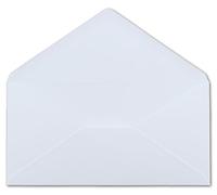 Glüxx-Agent Lot de 100 enveloppes DIN longues - Blanc brillant - 22 x 11 cm - 120 g/m² - Fermeture humide - Sans fenêtre - Idéales pour Noël, cartes de vœux, invitations