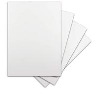 Glüxx-Agent Lot de 100 feuilles de carton de couleur DIN A5 - 300 g/m² - 14,8 x 21 cm - Blanc - Structure en lin gaufré - Papier à dessin d'argile pour bricolage - Carton photo