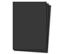 Glüxx Agent Lot de 100 feuilles de carton de couleur - Format A4 - Noir - 240 g/m² - Carton de bricolage épais - 21 x 29,7 cm - Carton à bricoler pour album photo, carte de menu imprimable - Pour être