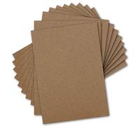 Glüxx-Agent Lot de 100 feuilles de papier kraft DIN A4 marron naturel 21 x 29,7 cm 280 g Papier recyclé vintage écologique Carton de bricolage Cartes environnementales