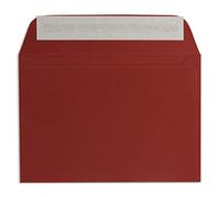 Glüxx-Agent Lot de 50 Enveloppes Carte Format C6 Rouge foncé 162 x 114 mm 120 gm²