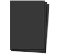 Glüxx Agent Pack Of 50 Sheets Of Clay Cardboard, A4 Size, Black, 240 G/M², Thick Cardboard, 21 X 29.7 Cm, Diy Card For Photo Album, Printable Menu Card, For Crafts, Be Creative