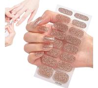 Glugahrif Autocollants UV en gel - Film autocollant pour ongles naturels - Autocollants pour ongles de qualité salon - Bandes d'ongles en gel - Transparent, différents - Rectangulaire