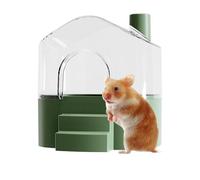 Glugahrif Bac à sable pour hamster - Grand bain de sable transparent - Jouet à disperser pour se baigner, jouer, se cacher et dormir - Pour lemmings et petits animaux
