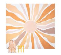 Glugahrif Couverture de plage résistante au sable - Protection solaire - Couverture de pique-nique d'extérieur XXL - Anti-sable - Portable - Séchage rapide - Accessoire de camping imperméable - Pour