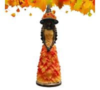 Glugahrif Figurine de sorcière Halloween Plateau étagé Statue Ornement | Figurine de sorcière d'automne faite à la main pour propriétaire de maison, appartement, chambre, bureau, bibliothèque