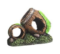 Glugahrif Grotte pour aquarium, tonneau de vin creux pour décoration d'habitat | Grotte pour Betta | pour aquariums d'eau douce et salée, aquarium, magasin pour animaux de compagnie, maison ou bureau
