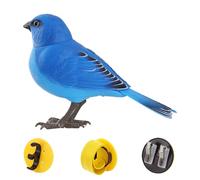 Glugahrif Jouet en forme d'oiseau parlant, figurine d'animal mignonne réaliste pour interagir avec fonction vocale comme décoration de table et activité pour animaux de compagnie