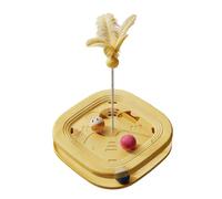 Glugahrif Jouet interactif pour chat - Avec canne à pêche - Jouet interactif pour chat - Entraîneur cérébral - Pour chatons - Enrichissement intérieur contre l'ennui avec stimulation mentale