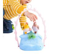 Glugahrif Jouet oiseau - Figurines d'oiseau avec capteur activé par la voix - Jolie figurine d'animal interactive comme décoration pour chambre d'enfant et cadeau de fête