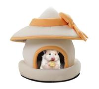 Glugahrif Niche pour lapin, mignonne et chaude avec chapeau mignon, cage amovible pour animaux domestiques, pour chinchilla, hamster, furet, hérisson, poulet, chaton, petit animal, maison