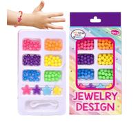 Glugahrif Perles pour bracelets, kit de bricolage pour la fabrication de bracelets d'amitié, kit de bricolage créatif à partir de 3 ans, cadeau pour filles et tout-petits