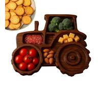 Glugahrif Plateau de charcourier | Planche à fromage de véhicule Charcuterie Plateau de service en bois | Plateau de service en bois pour fruits, viande, noix, collations, décoration de table