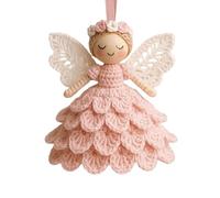 Glugahrif Poupée d'ange | Décorations de fil réutilisables faites à la main | Kit de crochet pour pendentif ange pour hommes, femmes, enfants, filles, débutants, Noël, anniversaire, vacances, maison