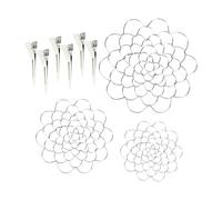 Glugahrif Support de tige pour fleurs | Outil de composition florale en fil de fer, outil rotatif pour table à manger, mariage, décoration de table, vacances, comptoir de cuisine, décoration