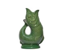 Gluggle Jug Chope à poisson verte originale de 28 cm, 1,4 l, décorative, pour cocktail, vin et gin, décanteur ou vase, fabriquée à la main au Royaume-Uni