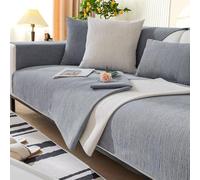Gluhbirnen Housse de protection pour siège de canapé, antidérapante, avec structure à chevrons, pour chien et chat, gris bleu B, 70 x 70 cm