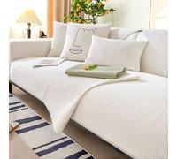 Gluhbirnen Housse de protection pour siège de canapé, antidérapante, avec structure à chevrons, pour chien et chat, beige B, 70 x 120 cm