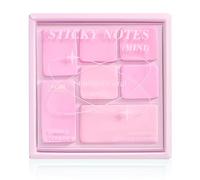 GLUN® Bloc-notes autocollants, rose inspiré des plaques de fard à paupières, 7 couleurs, 210 feuilles, autocollants multicolores