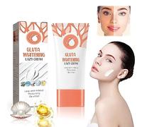 Gluta Whitening Facial Cream Lotion Moisturizing Lazy Cream,Gluta Whitening Lazy Cream BB Cream,Moisturize and Repaire Gluta Facial Cream, Long Term Makeup Moisturizing 10s White (2 Pcs)