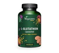GLUTATHION Liposomal & Réduit | 180 Gélules | Avec Précurseurs : NAC, Vitamine C, MSM, Glycine | PureWay™- G | Antioxydant + Anti age + Immunité | Vegan & Sans Additifs | Vegavero®