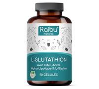 GLUTATHION Réduit à 98% - avec Précurseurs dont NAC & L-Glycine - L-glutathion issu de fermentation naturelle - Antioxydant - 900 mg Haute Dose - 90 Gélules Végétaliennes
