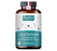 GLUTATHION Réduit à 98% - L-Glutathion avec Précurseurs dont NAC, Acide Alpha-Lipoïque & L-Glycine - Obtenu par Fermentation - Antioxydant - 500 mg Haute Dose - 90 Gélules Végétaliennes